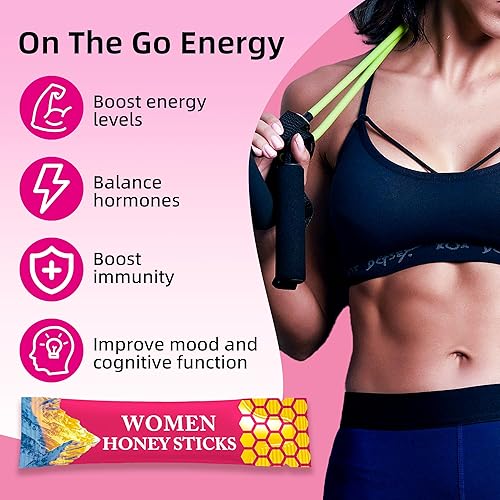 Miniatura 6 de ElixLabs Her-Lajit Palitos de miel, palitos de miel de fresa, energía natural y potenciador de vitalidad con shatavari y azafrán para equilibrio