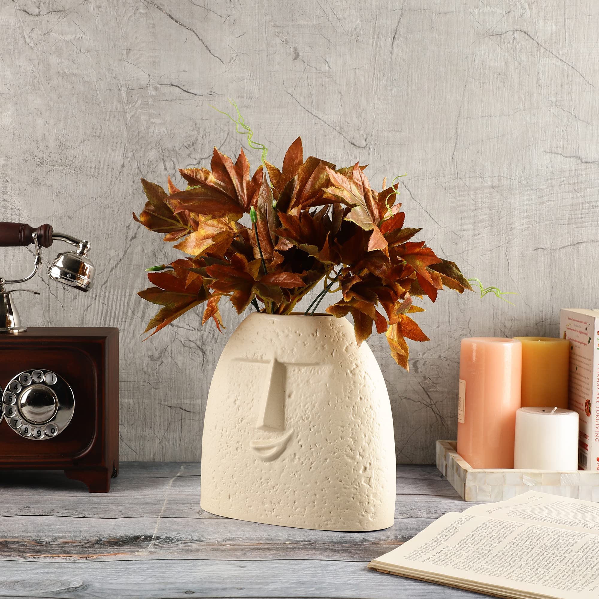 The Decor Lane Modern Decorative Face Ceramic Vase for Home Décor | Centerpieces | Kitchen | Office or Living Room (Smile) 9 Inches (B0B529TYYV) Amazon Price History, Amazon Price Tracker