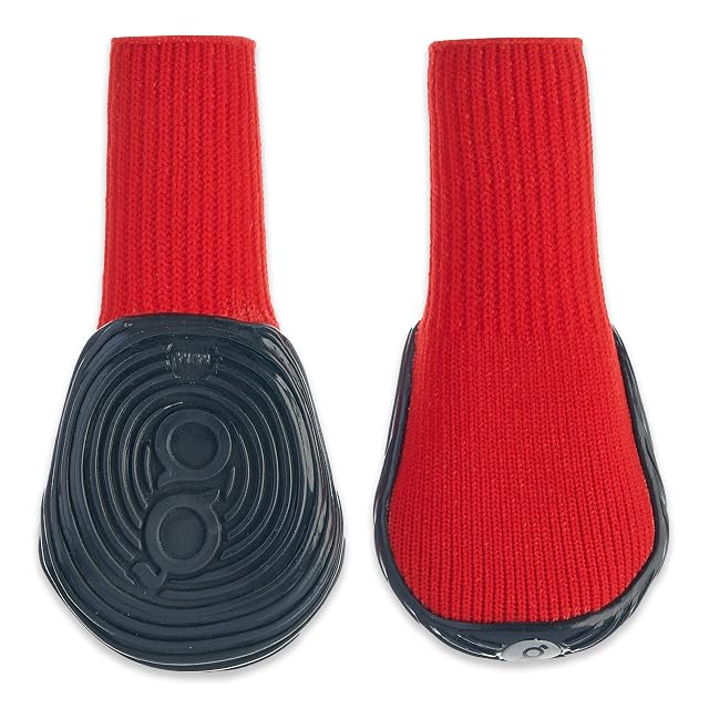 GOO EEZ - Ultras - Botas para Perro (Paquete de 2) Rojo/Negro