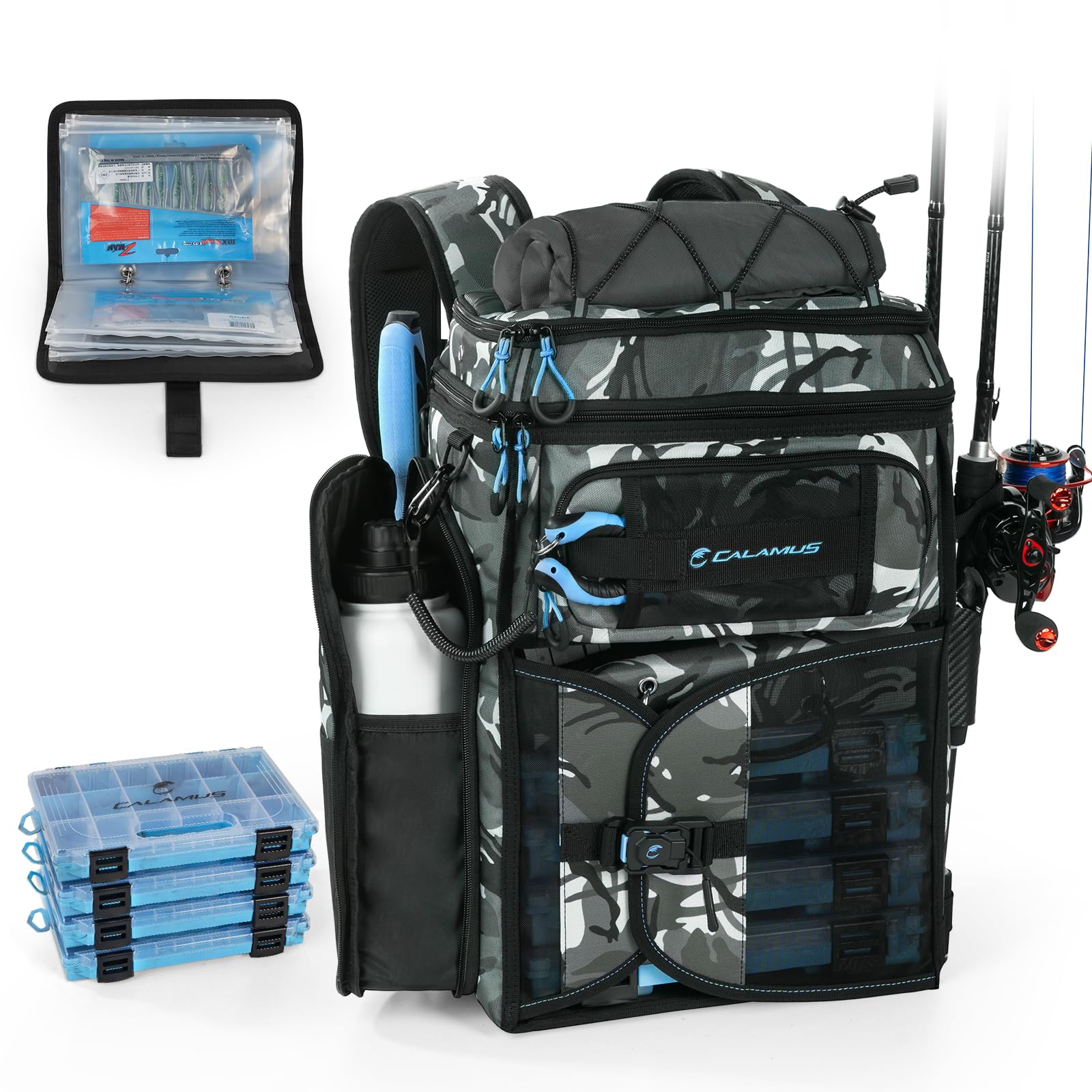 Calamus GearMaster Fishing Backpack with Bait Binder, Fishing Gift for Men