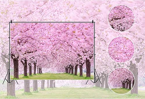 Miniatura 3 de Telón de fondo de flores de cerezo para fotografía, 10 x 7 pies, paisaje de primavera, flor de cerezo, boda, despedida de soltera, decoración de
