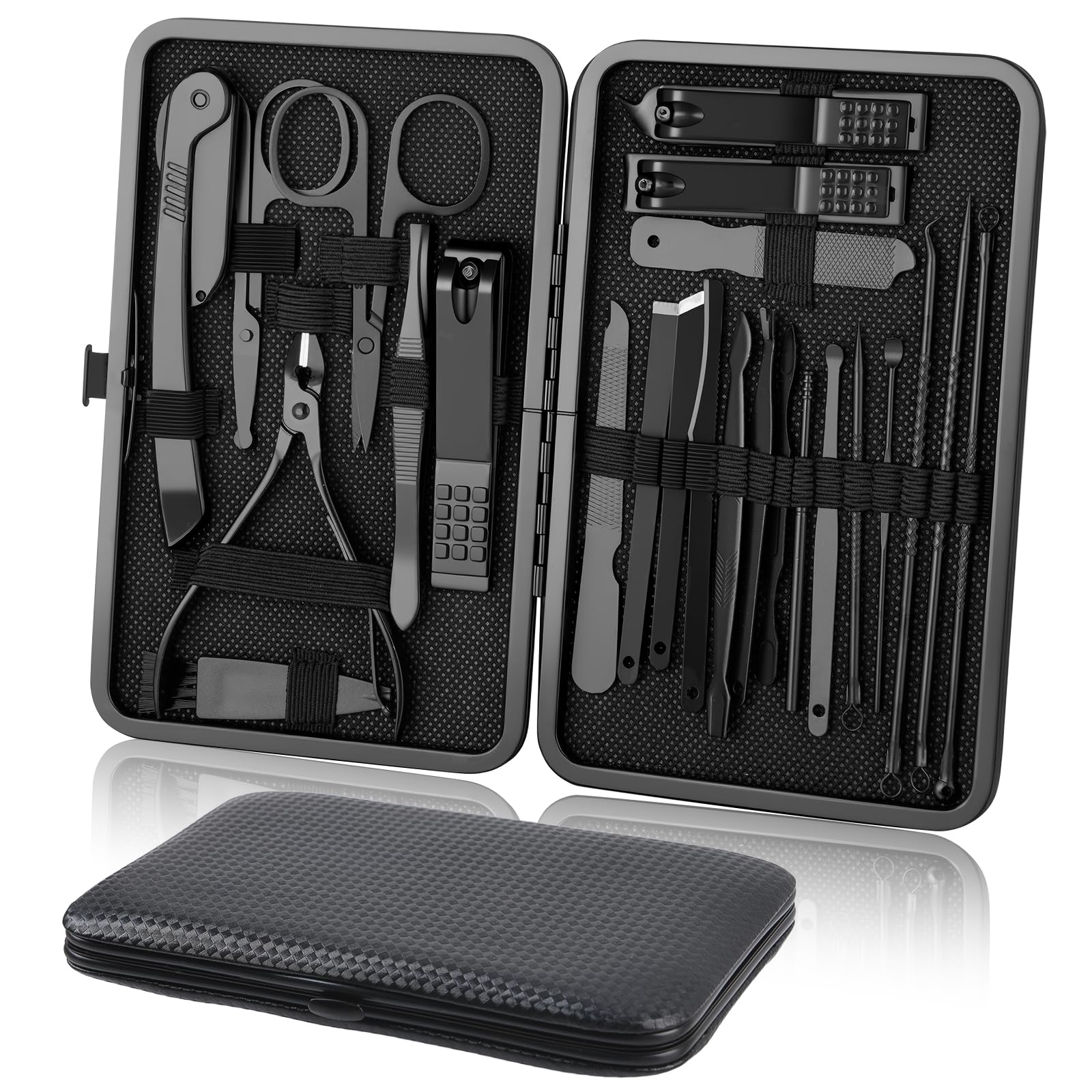 URAQT Nagelknipser, Maniküre Pediküre Set, Damen Edelstahl Werkzeuge, Professionelle Beauty Nagelpflege Kit für Zuhause, Reisen
