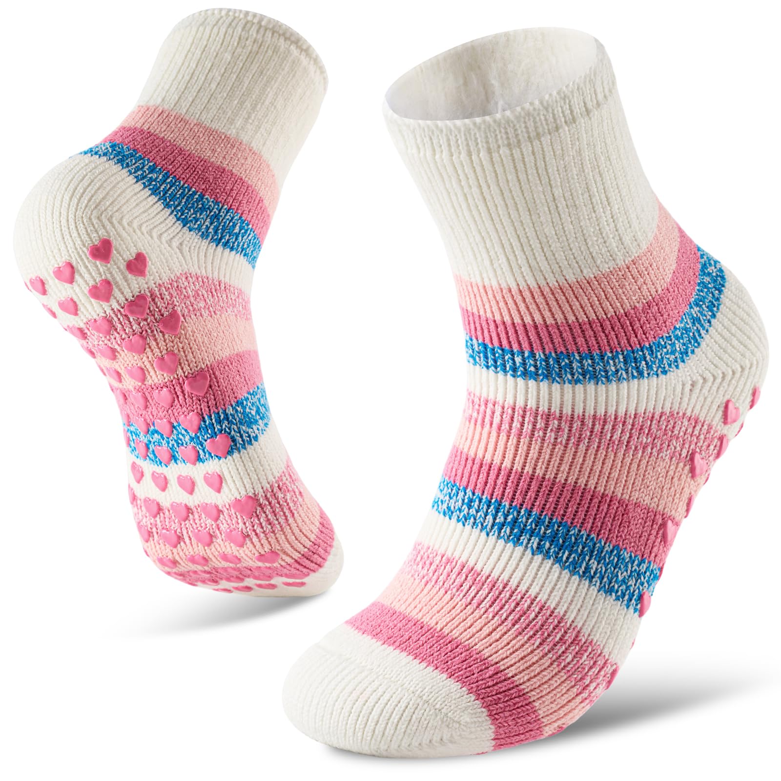 SukModen Kuschelsocken Damen，Antirutschsocken für Zuhause | Flauschige Wärmesocken mit Noppen, Stoppersocken Damen, als Geschenk für Frauen, Größe 35–42