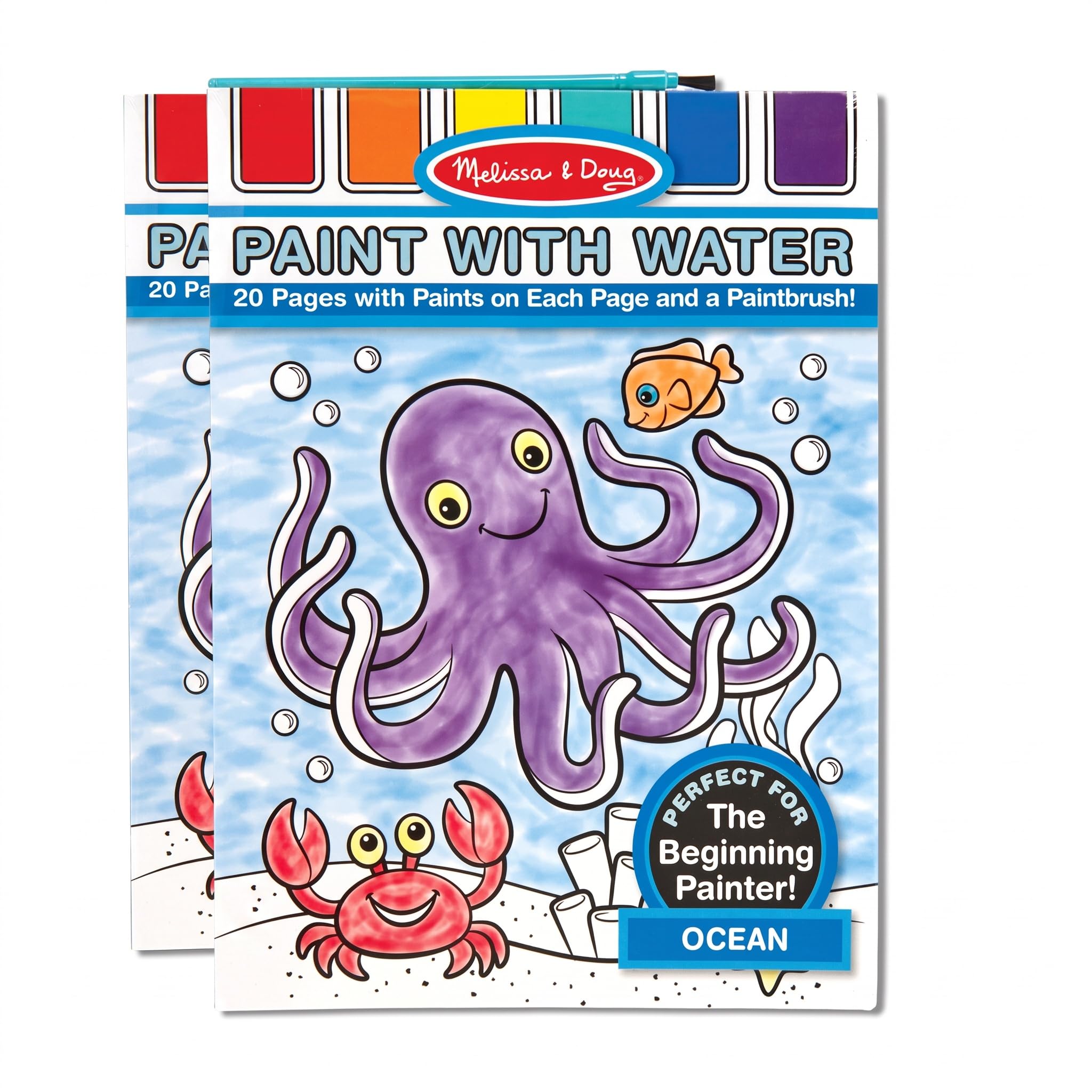 Melissa &amp; Doug Paint With Water Activity Book - Ocean (20 Pages) (Pack of 2)
