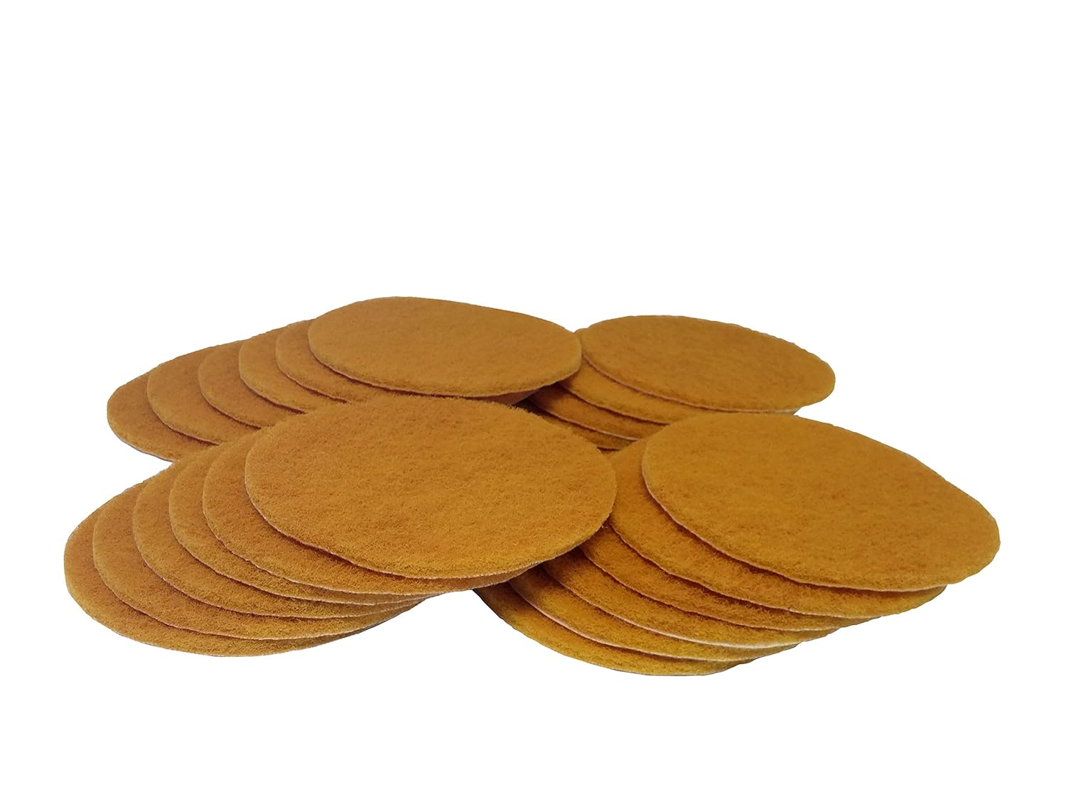 Starcke Scouring Pads, 5 inch 25 Pack Sanding Pads, Gold Automotive Sandpaper for Automotive Paint & Paint Supplies, Superfine Auto Body Supplies, Synthetic Fiber Surface Conditioning Scuff Pad