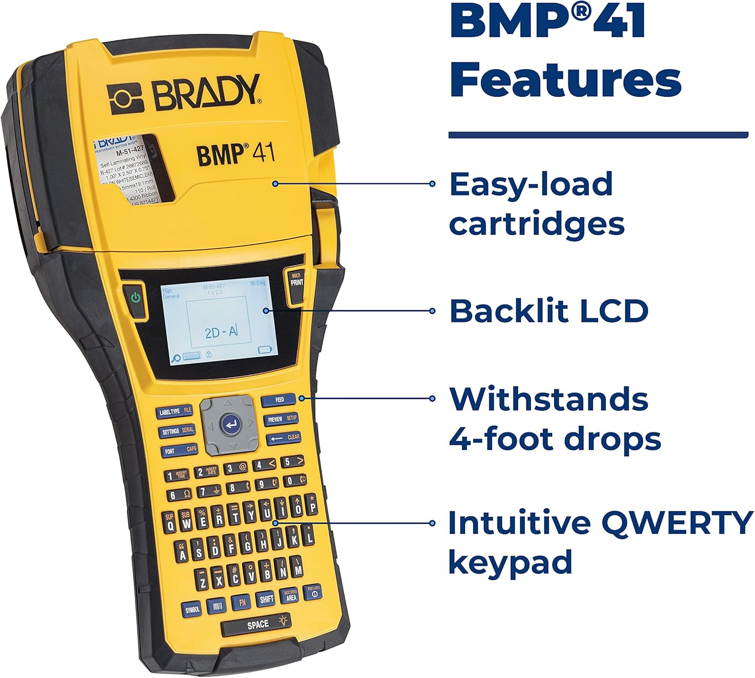 Brady BMP41 Color Printer Electrical Starter Kit (BMP41-KIT-EL), Yellow/Black BMP41-KIT-EL Label Maker