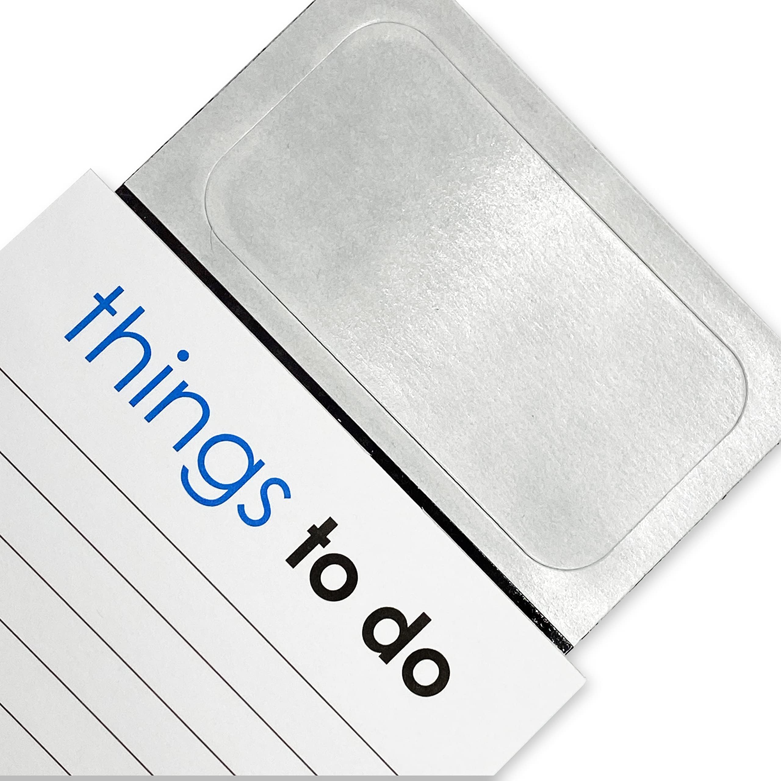 25 Pack Max Magnetics Magnetic Things To Do Notepad - Small Notepads for to do Lists with Business Card Holder, Refrigerator Magnets - Peel & Stick Panel for 2x3.5" Cards - 50 Sheets Each