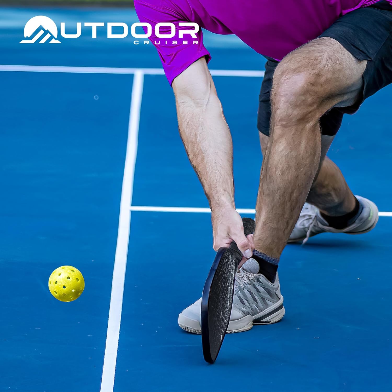 Outdoor Cruiser Pickleball Racket Set - Carbon Fiber USAPA Approved Lightweight Paddles with Polypropylene Honeycomb Core, Skill Levels, Includes 2 Rackets, a Sling Bag, 4 Balls, and 4 Grip Tapes