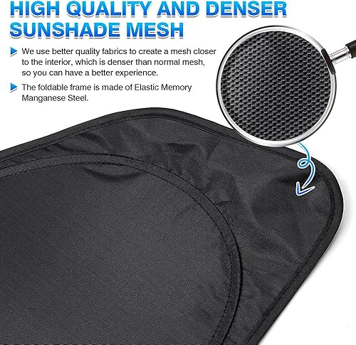 Miniatura 6 de T TGBROS Parasol para parabrisas para Toyota RAV4 2019-2024 2025, protectores de ventana de coche, espesor, bloquean rayos UV y privacidad,