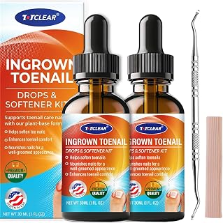 Ingrown Toenail Relief: Ingrown Toenail Drops - Ingrown Toenail Removal Kit - Toe Ingrown Nail - In Grown Toenail - Ingrown Toenail Tool - Easy Effective Solution for Ingrown Toenails - 2 Pack.