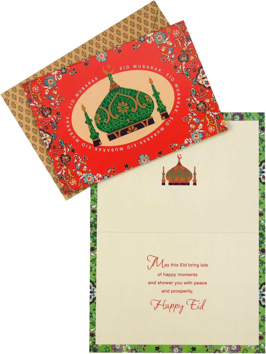 Hallmark Pack of Eid al-Fitr or Eid Al-Adha Cards, Eid Mubarak (6 Cards with Envelopes), 12,7 cm x 18,2 cm - Image 4
