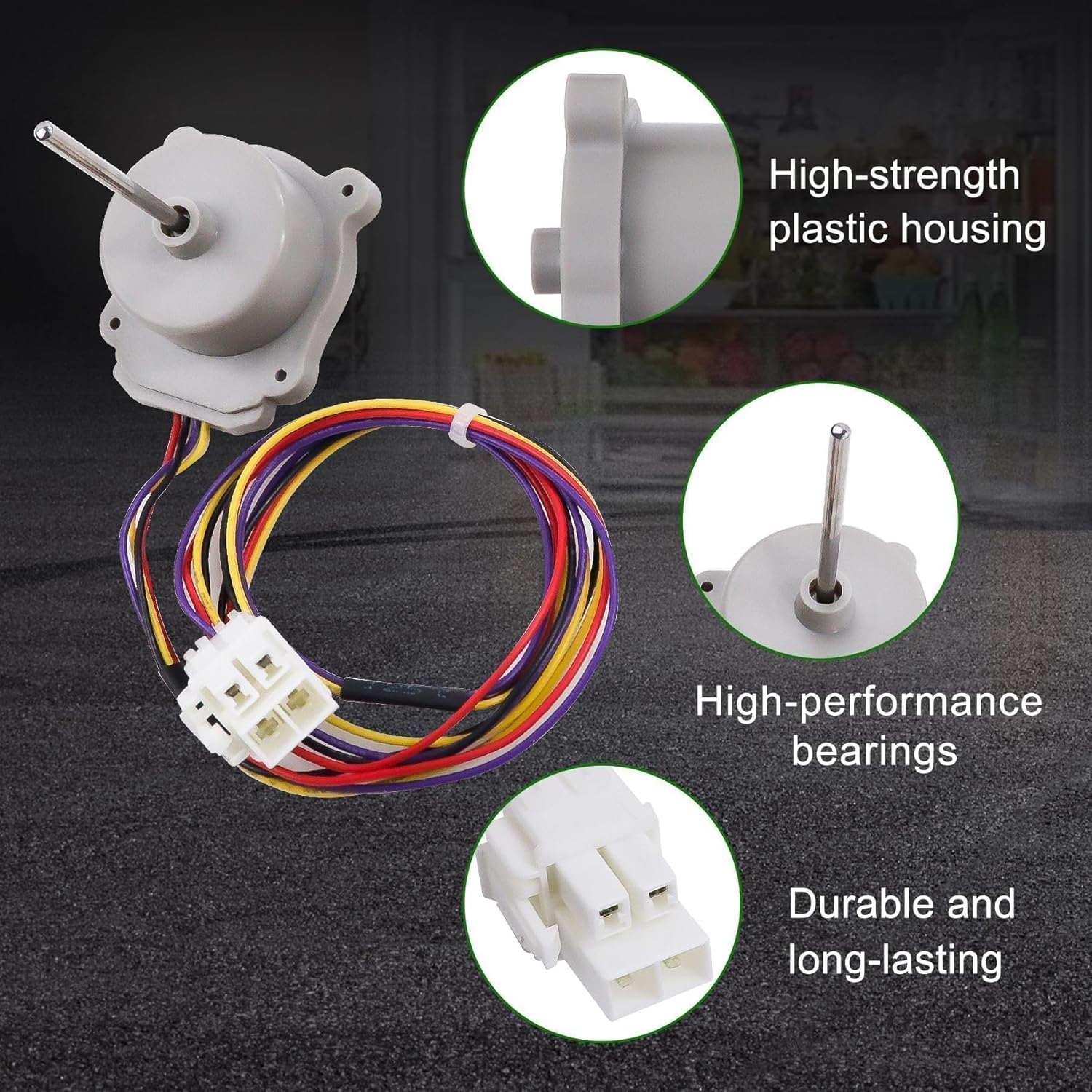 EAU65058315 Evaporator Fan Motor Assembly Fit for LG Kenmore Refrigerator Replace AP7211789 PS17308826 EAU63103209 LFC21776ST LFCS22520S LFX25973D LFX25974ST