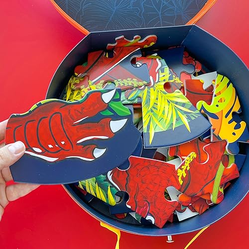 Miniatura 8 de QUOKKA TREX - Rompecabezas con forma gigante para niños de 4 a 6 años, rompecabezas de 48 piezas de 2 x 3 pies para niños pequeños de 3 a 5 años,