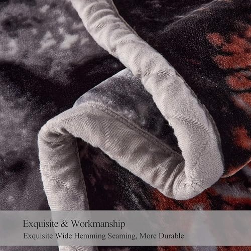 Miniatura 6 de JML - Manta de forro polar afelpada, tamaño king de 85 x 93 pulgadas, peso de 10 libras, manta de visón estilo coreano, sedosa, suave y cálida, 2