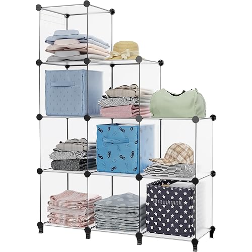HOMIDEC Closet Organizer, 9-Cube Closet Organizers and Storage, Portable Closet Storage Shelves, closet organizers and storage shelves, clothes storage organizer for Garment Racks, Closet, Wardrobe