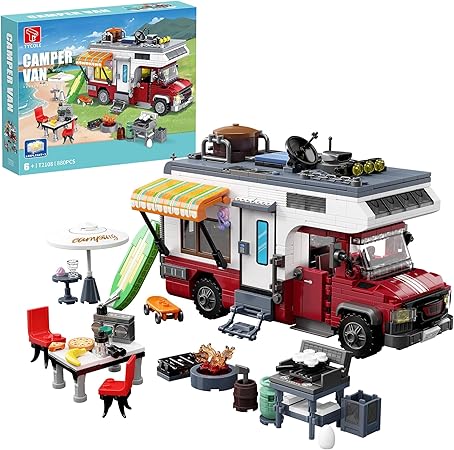 Nintendo Switch 2: Eine vielversprechende Neuheit angekündigt 7 81keMyGMH8L. AC SY450 City Camper Van Building Set-Beach Camping Themed Construction Toy Kit with Mini Accessories&Lights, RV Car Model Compatible with Legos,Birthday Gift for Adults and Kids 6+(880 pcs)