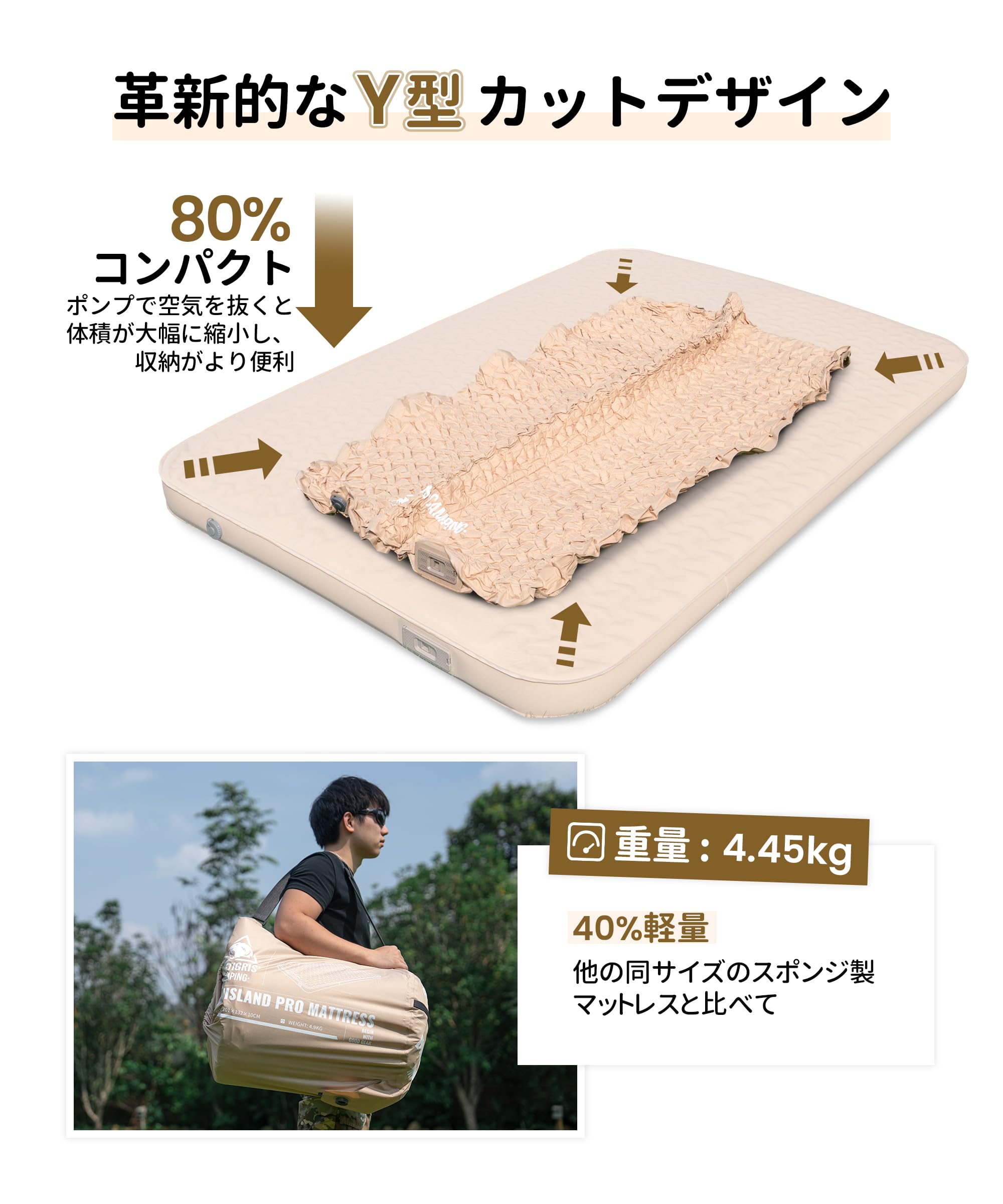 Amazon.co.jp: OneTigris DYNISLAND PRO エアーマット 電動