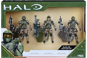 HALO 4” 3 Figure Pack Assortment - UNSC Marines with Weapons Fans...