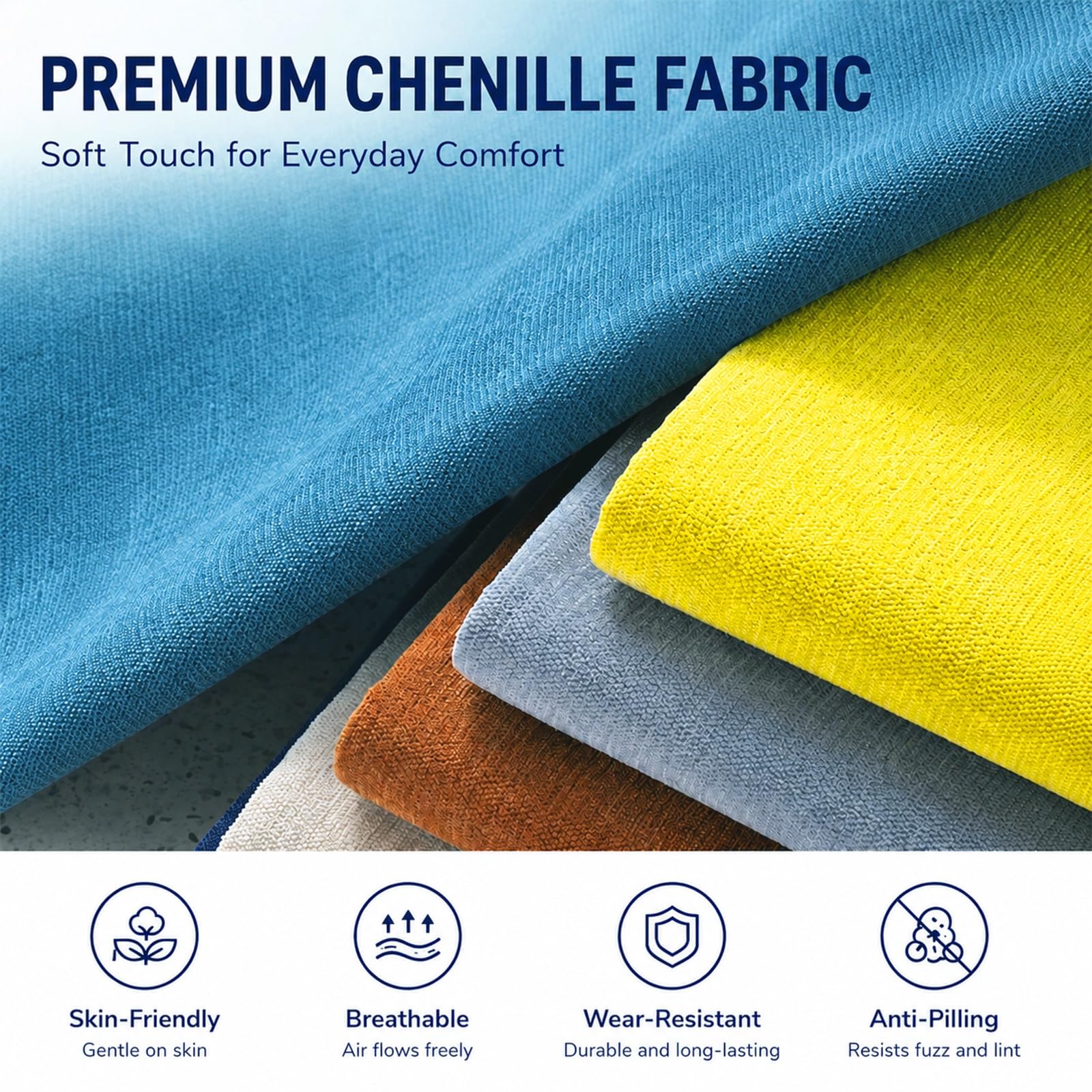 Cojin Cilindrico Extraíble y Lavable, Cojines Alargados con Cremallera, Suave Anti Desgaste Transpirable Almohada Cilíndrica Cervical de Chenilla para Lumbar y Espalda(Light Gray,12 x 90 cm)