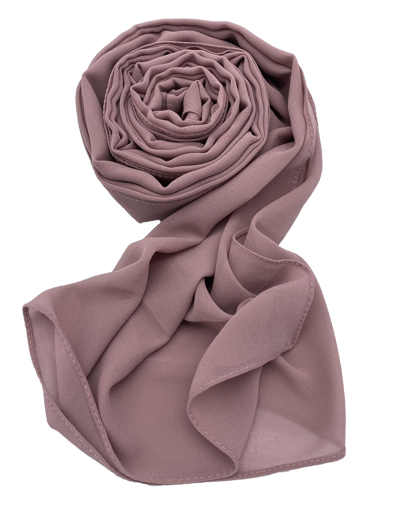 Txameru Hijab for Women Chiffon Hijab Scarfs for Women Long Shawl, Dusty Rose, Large