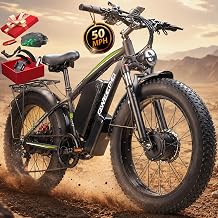Peak 9000W Electric Bike, 50MPH Dual Motor EBike 24 Fat Tires for Off Road