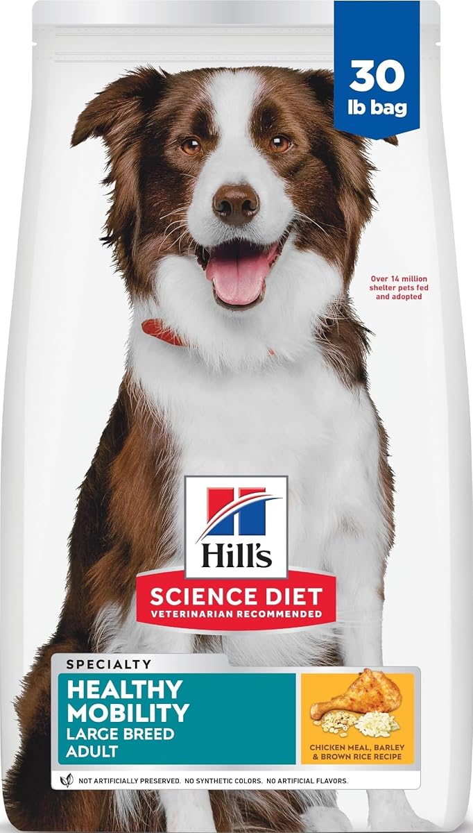 Adult Healthy Mobility Large Breed Dry Dog Food | #1 Veterinarian Recommended, Chicken Meal, Brown Rice, & Barley, 30 lb. Bag