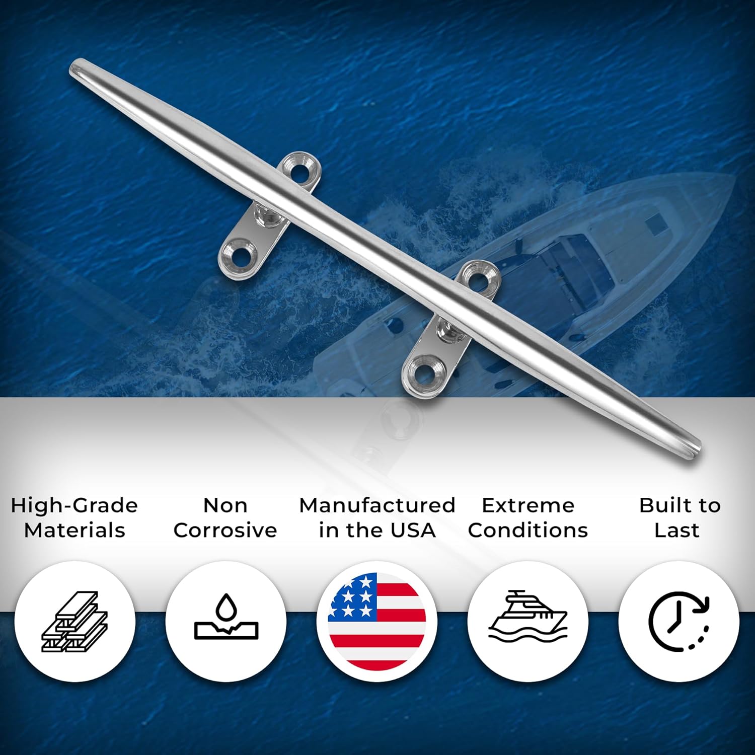 White Water Stainless Herreshoff Cleats