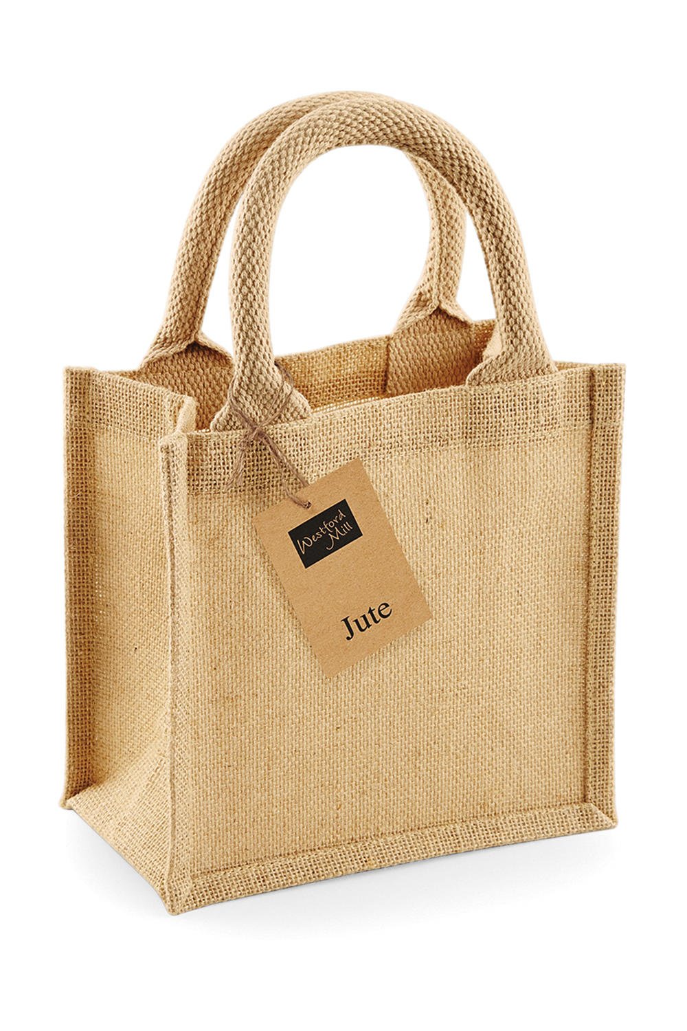 Westford Mill WM411 Jute-Geschenktasche – Natur, zwei Größen