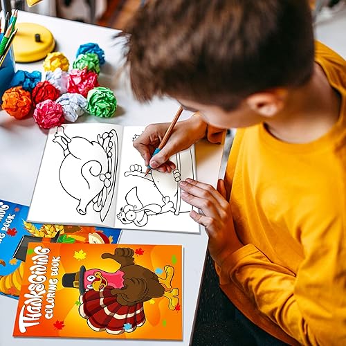 Miniatura 5 de Omgouue 36 libros para colorear de Acción de Gracias para niños, lindo libro para colorear de Acción de Gracias para niños de todas las edades,
