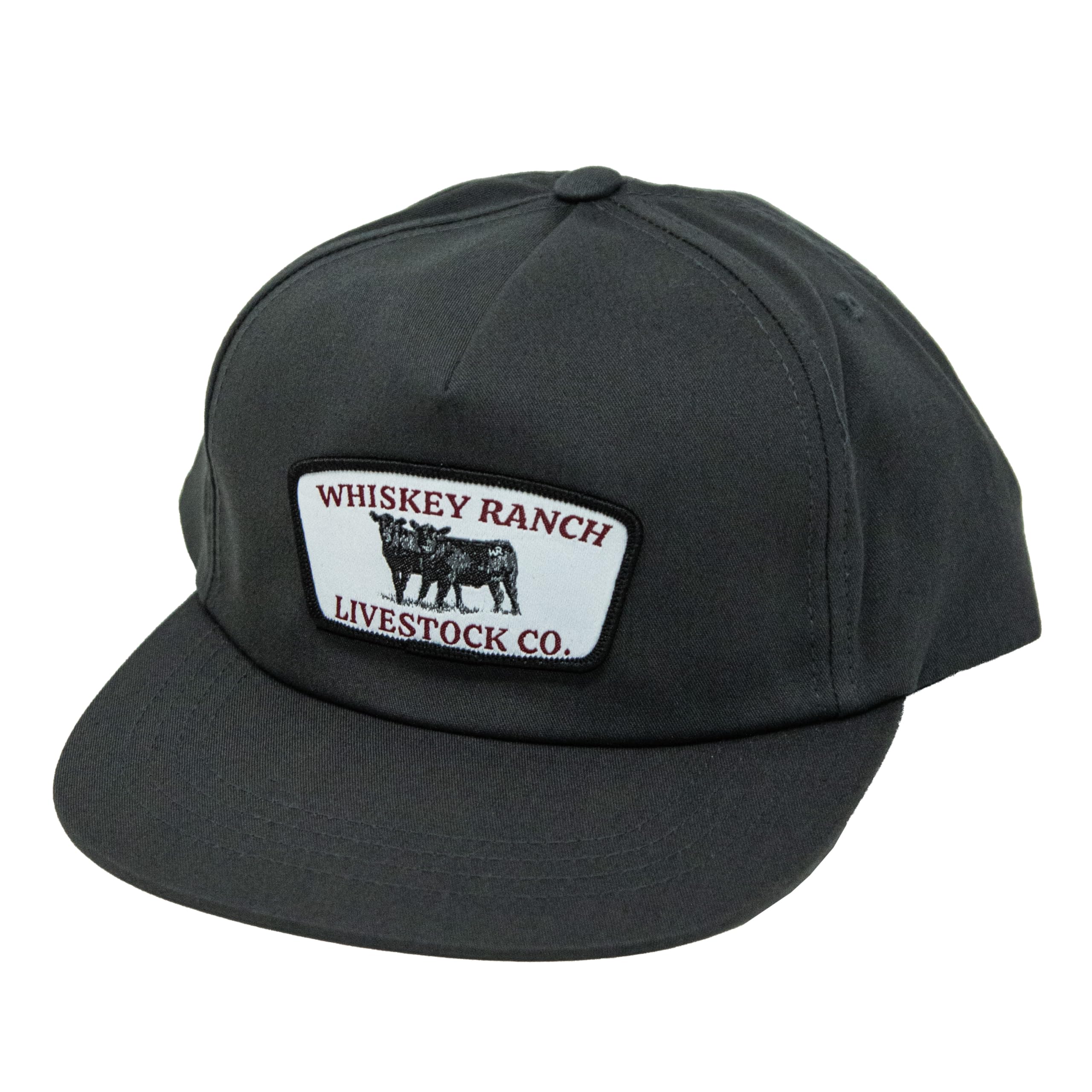 Whiskey Bent Hat Co Livestock Adjustable Snapback Charcoal Grey