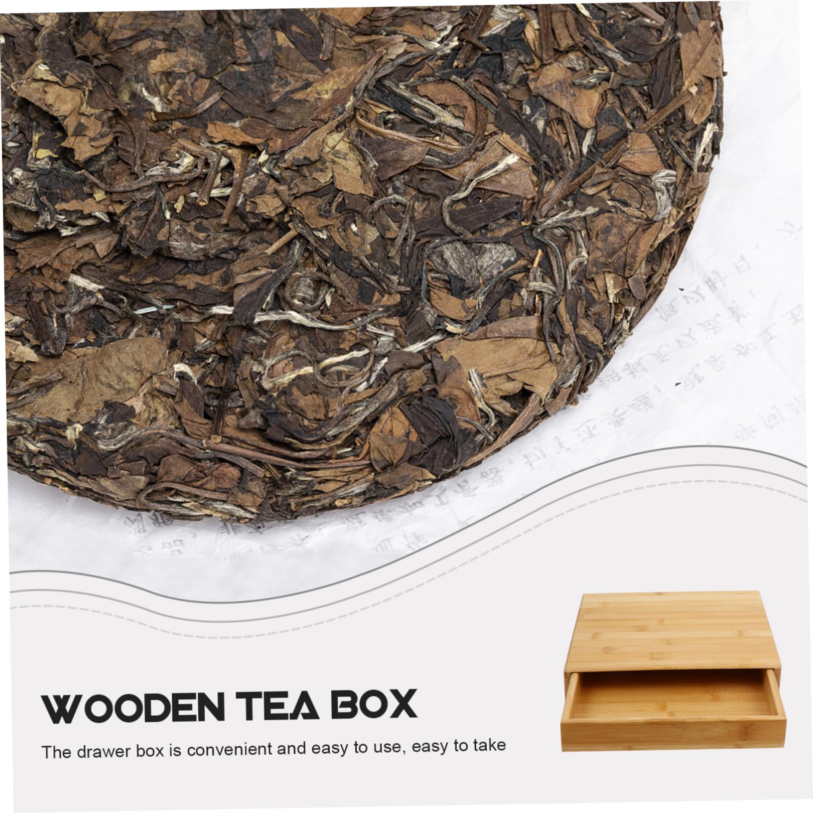 Caja de Madera para Almacenamiento, Estilo Retro para Pastel de Té Caqui