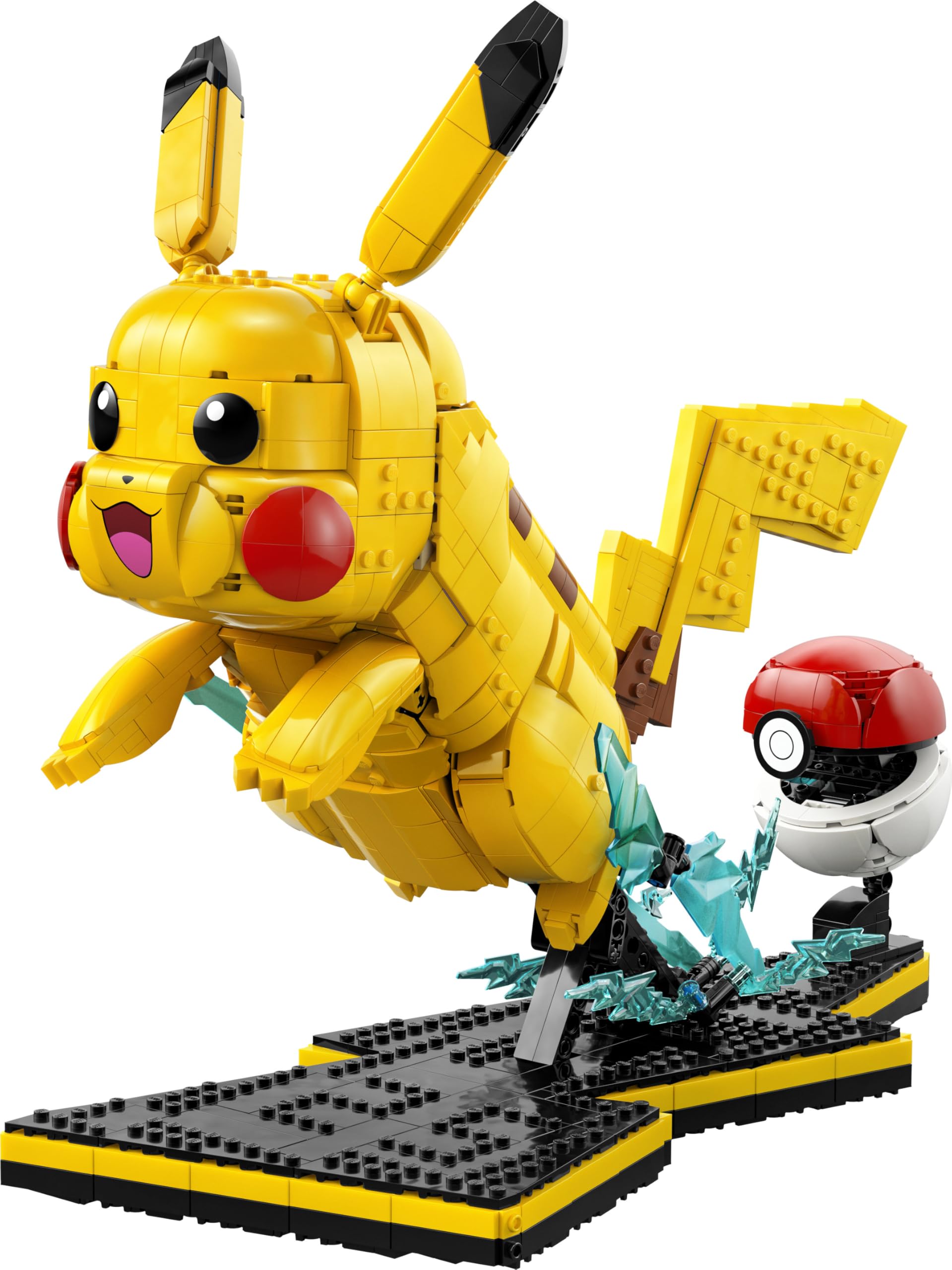 LEGO Pokémon Pikachu y Poké Ball - Maquetas para Construir para Adultos - Figura Articulada de Anime con Base de Exposición - Decoración Gamer de Escritorio - Regalo Coleccionable - 72152