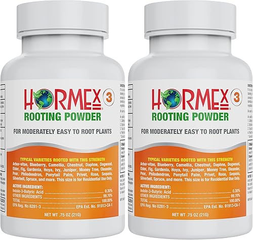 Hormex Polvo de enraizamiento 3 paquete de 2 Hormona de enraizamiento para plantas moderadamente fáciles de enraizar Forma rápida y fácil de