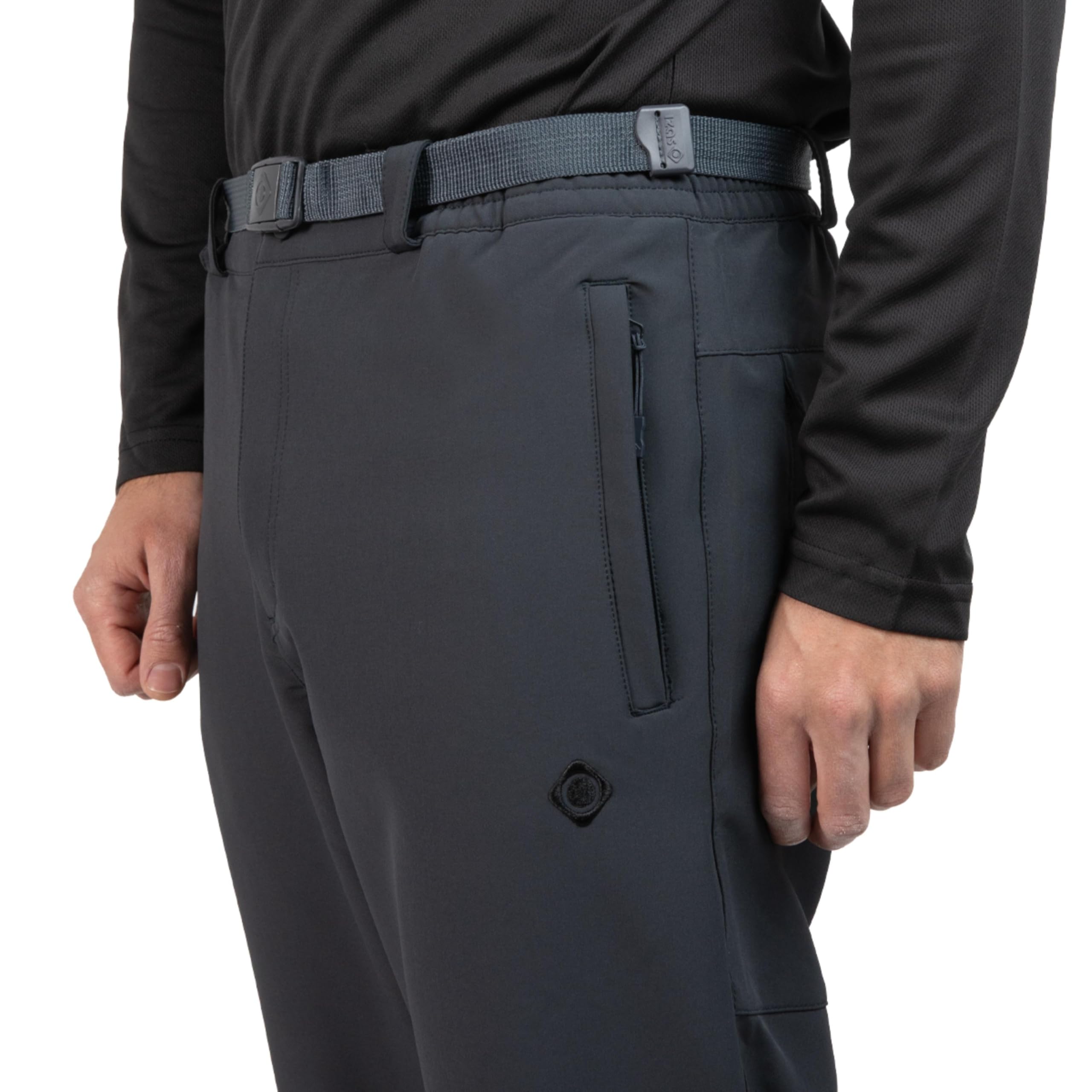 Izas - Pantalón de Senderismo para Hombre - Pantalón Trekking Impermeable y con Bolsillos de Cremallera - Bajo Ajustable Que Protege del Frío - Secado Rápido - Chamonix FW