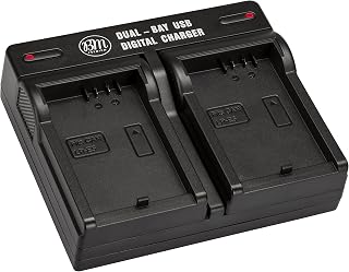 BM Premium LP-E5 Dual Bay Battery Charger for Canon EOS Rebel XS, Rebel T1i, Rebel XSi, 1000D, 500D, 450D, Kiss X3, Kiss X2, Kiss F Digital SLR Camera