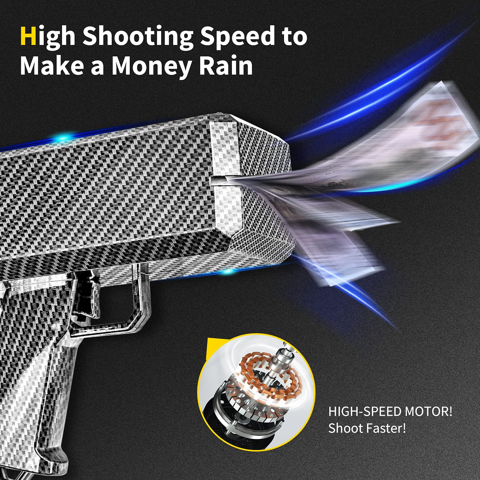 oMitoi Money Gun Shooter, Money Gun That Shoot Money, Money Spray Gun