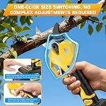 Electric Pruning Shears, Cordless Pruner Shears 2.0 Inch, 3-Speed Adjustment, with LCD Display, 2 * 2Ah Battery and Charger, Cordless Garden Shears for Tree Trimming Branch Cutter