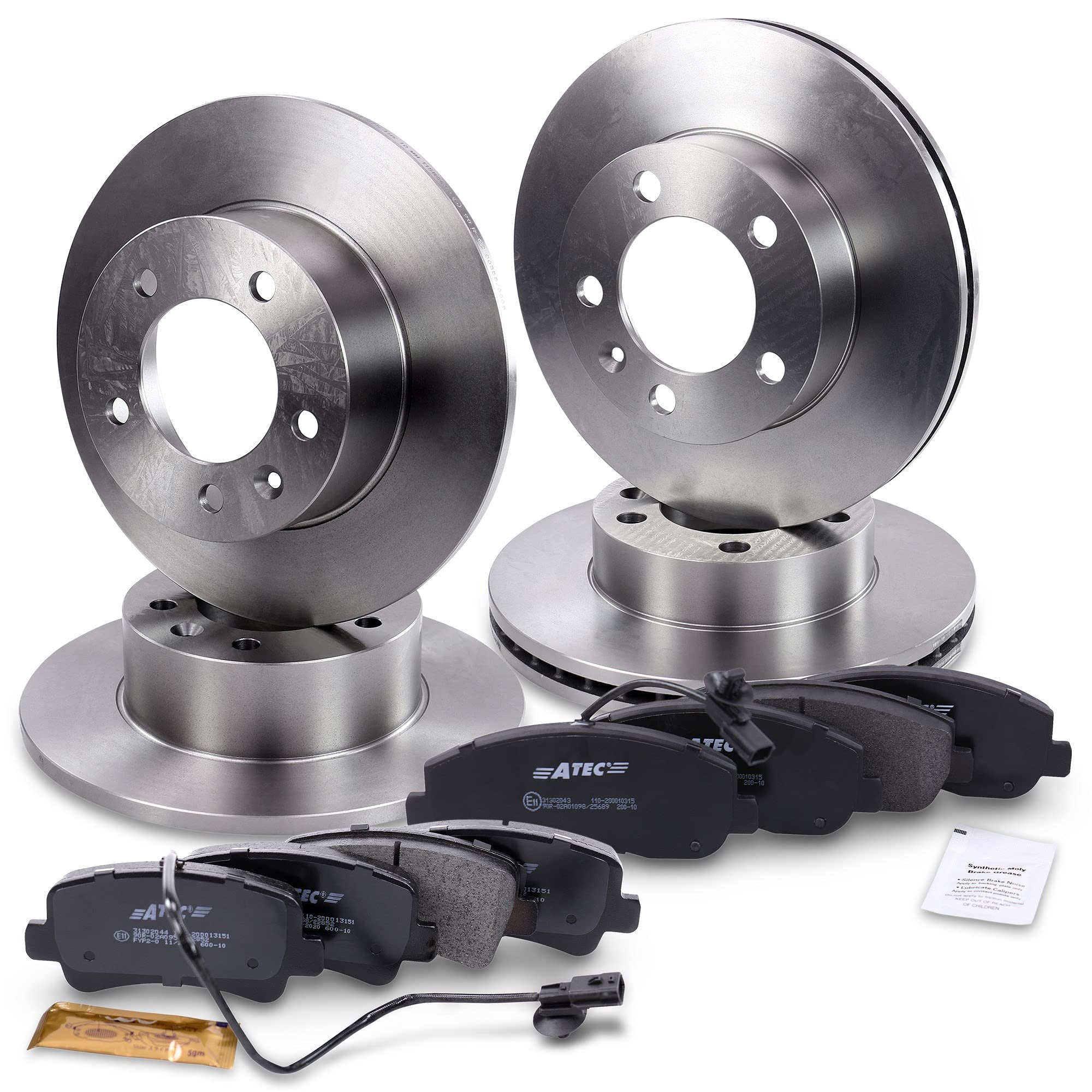 ATEC Germany Set freni incl. dischi anteriori Ø 302 mm ventilati + | Compatibile con: OPEL MOVANO B Bus, MOVANO B Kasten, MOVANO B Kipper, MOVANO B Pritsche/Fahrgestell, RENAULT MASTER III Bus