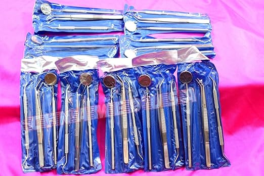 New German Stainless 45 Instruments Basic Dental Set Mirror Explorer College plier 16 of EA