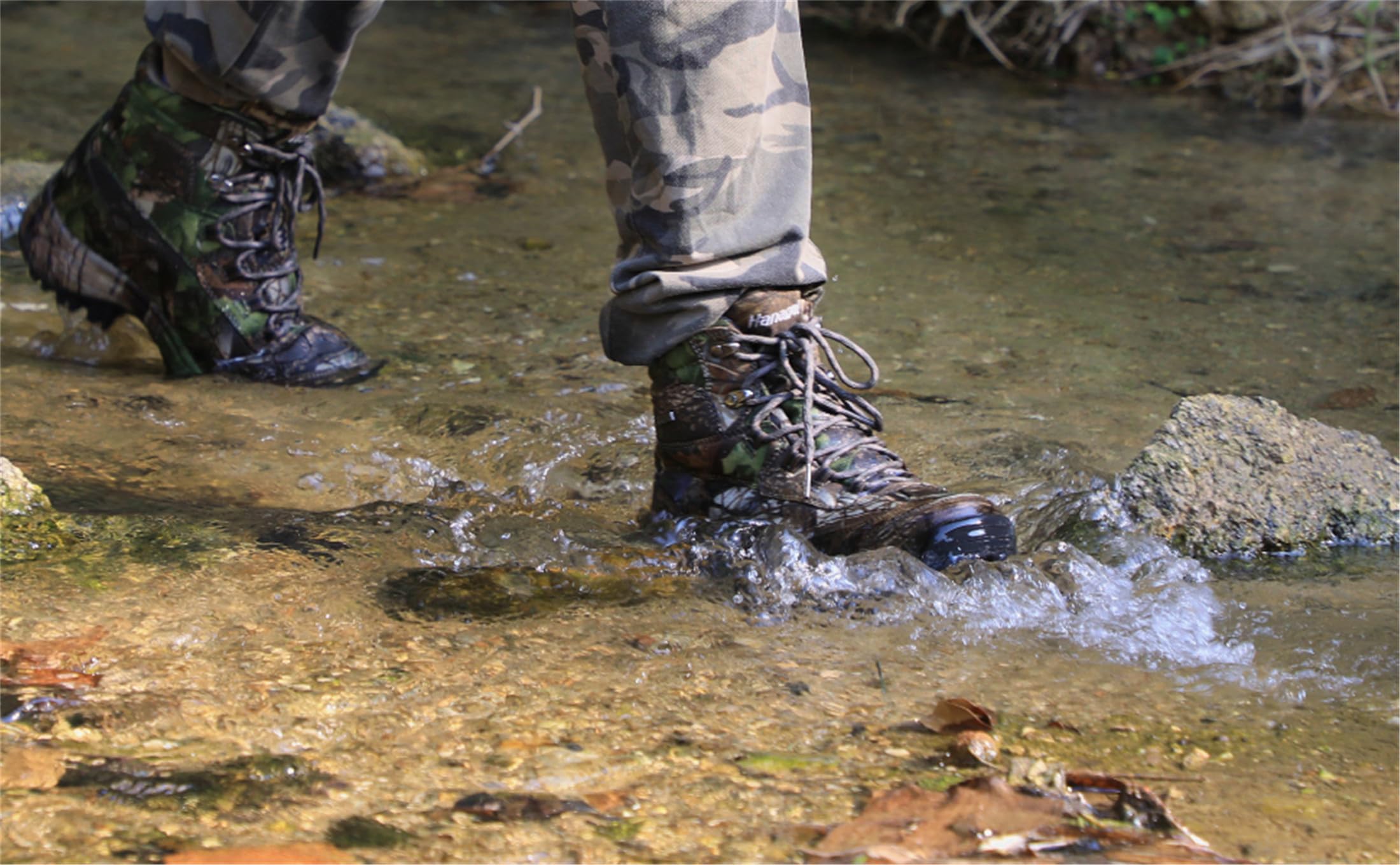 SANANG Scarponcini da Trekking Mimetici a Media Altezza da Uomo per Escursioni All'aperto, Scarpe da Trekking Leggere e Comode da Donna
