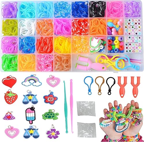 Clips S, 600 piezas en caja, clips S para pulseras de telar, clips de banda de goma para telar, kit de suplemento de conectores para pulseras de