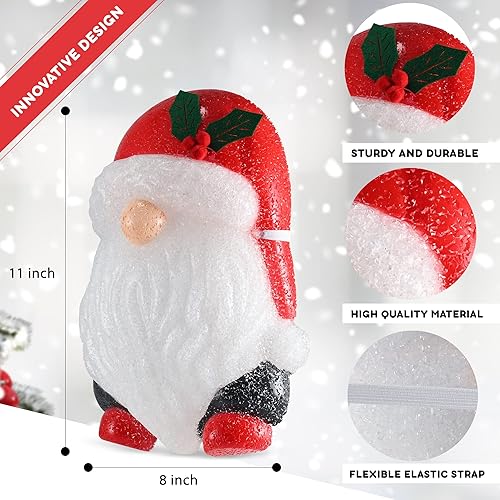 Miniatura 5 de Ornativity Cubierta de luz para porche de gnomo, cabeza de gnomo, invierno, Navidad, porche, cubierta, lámpara de garaje, cubiertas de decoración de