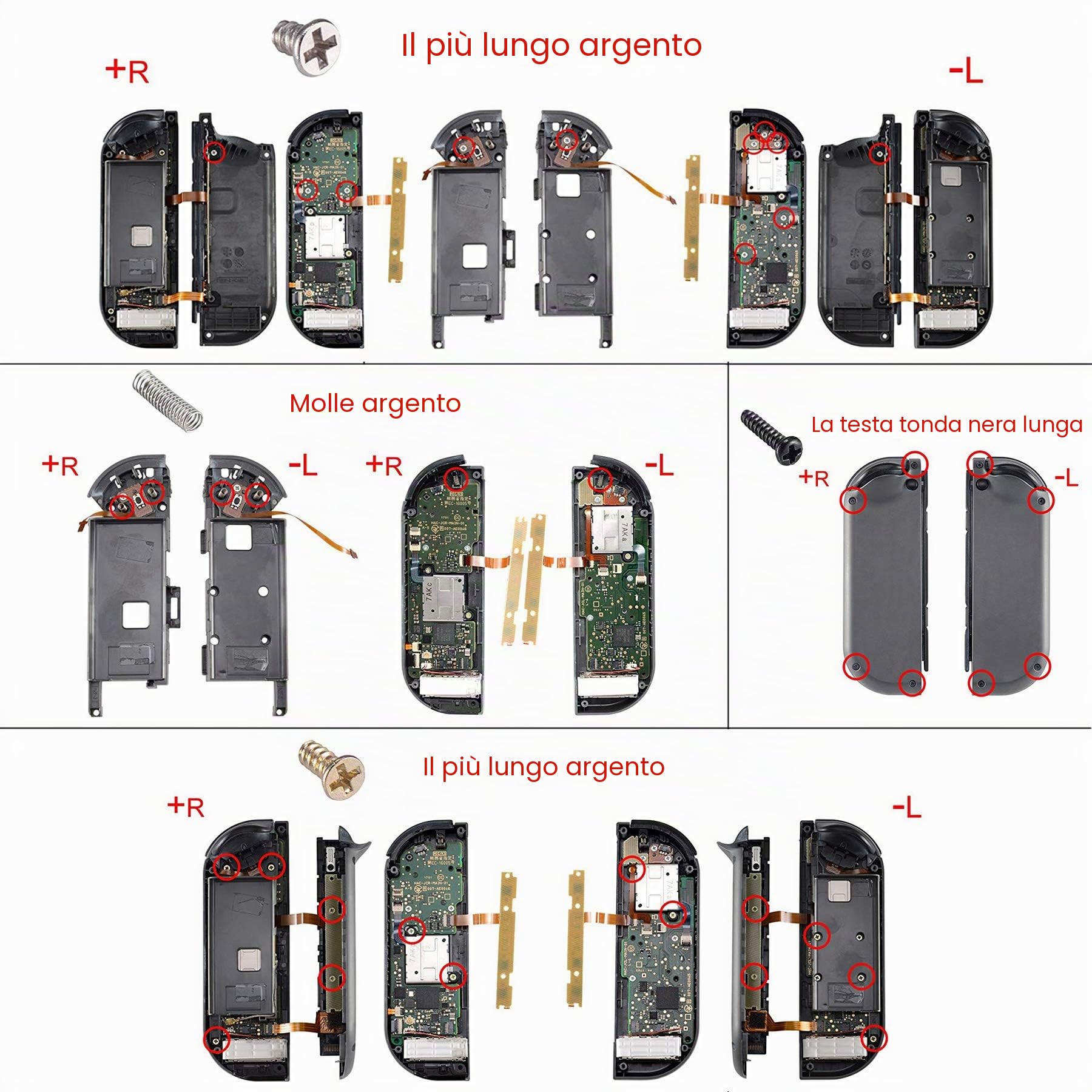 eXtremeRate Cover per Nintendo Switch,Custodia Tasti Pulsanti Kit per Joycon,Scocca Shell Grip DIY Ricambio per Console,Senza Controller-Galassia Arancione