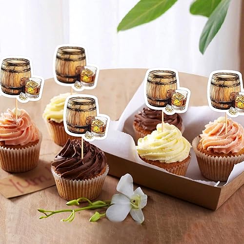 Miniatura 18 de Ercadio Paquete de 24 adornos para cupcakes de Cheers and Beers con taza de cerveza con purpurina para cupcakes, baby shower, cumpleaños, cervezas
