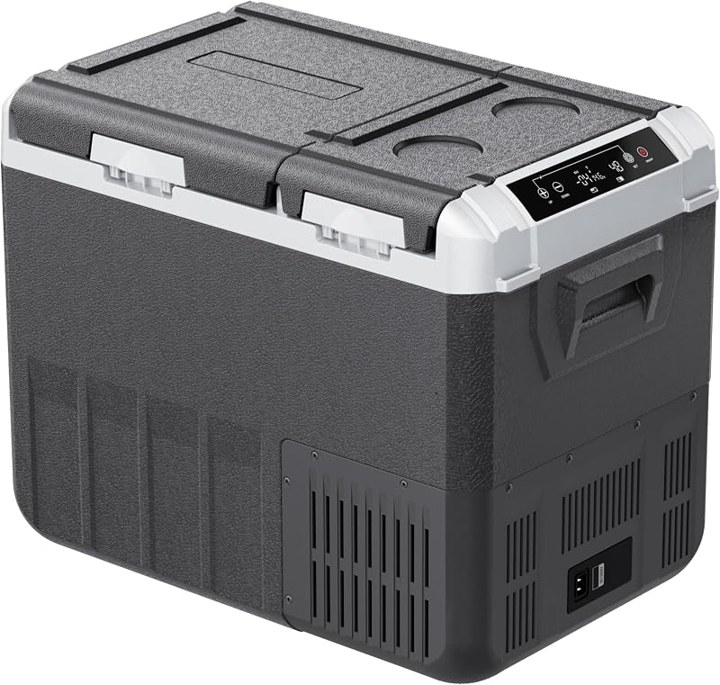 12 Volt Car Refrigerator, 37QT(35L) Electric Cooler, Dual Zone Portable Freezer with 12/24V DC & 100-240V AC, -4℉-68℉, Car Fridge for Truck Camping Travel RV Road Trips | Electric Cooler, -4°F~68°F Car Fridge, 12/24V DC & 100-240V AC for Truck, RV & Camping