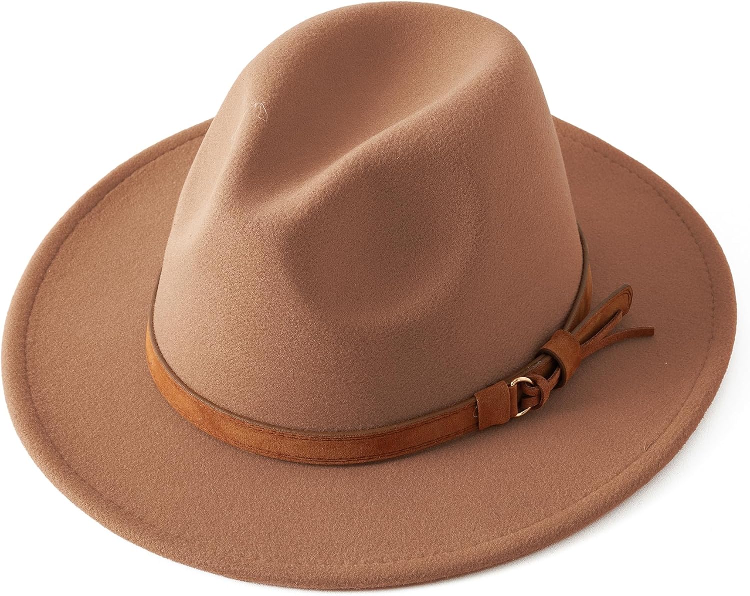 Jastore Kids Girls Boys Classic Wide Brim Bowknot Floppy Fedora Hat Wool Felt Bowler Cap - Image 4