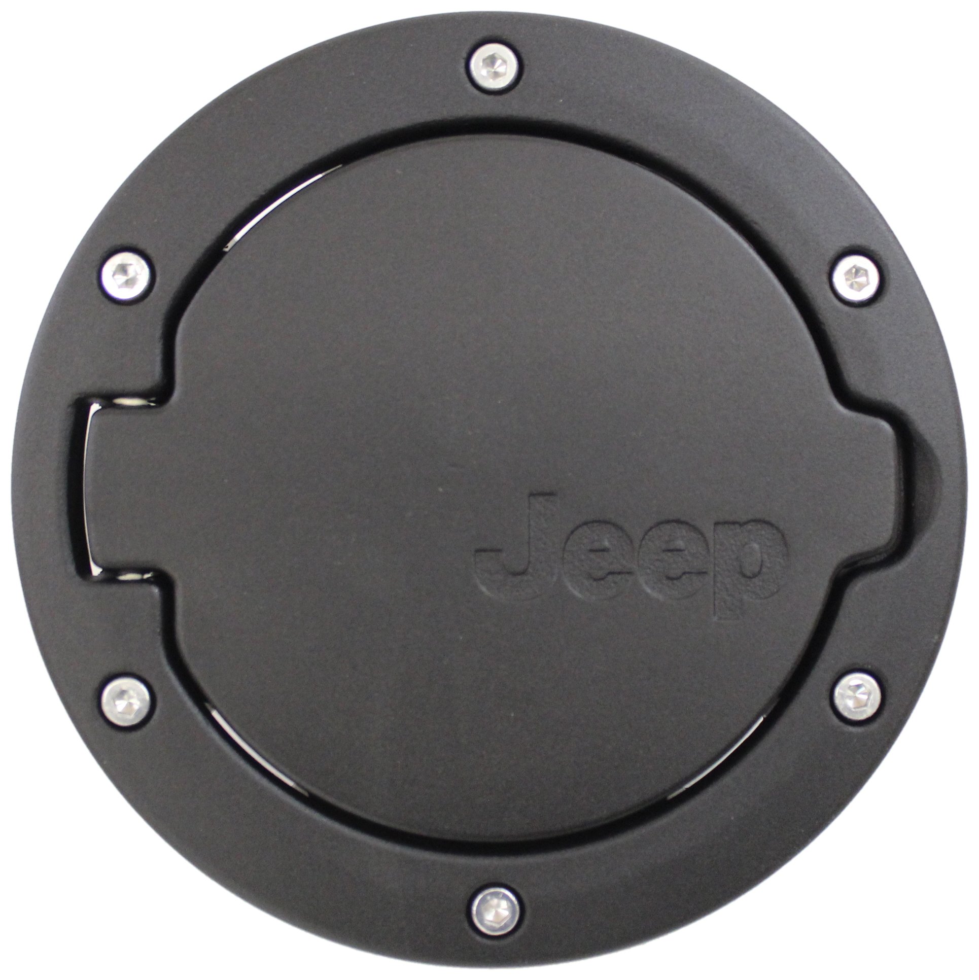 Genuine Jeep Accessories 82210609AB Satin Black Fuel Door with Jeep Logo