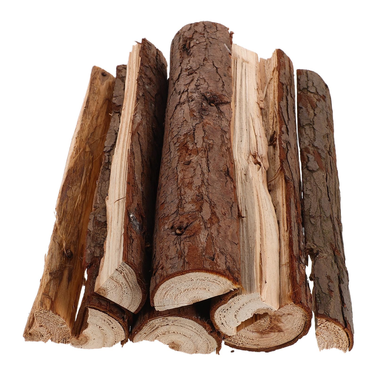 Bûches décoratives de 8 pièces en bois noble pour intérieur
