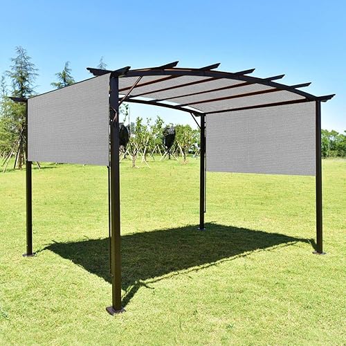 Miniatura 6 de Eden's Decor - Toldo rectangular de borde plano, con bloqueo de rayos UV, para patio, piscina y cubierta de pérgola., gris