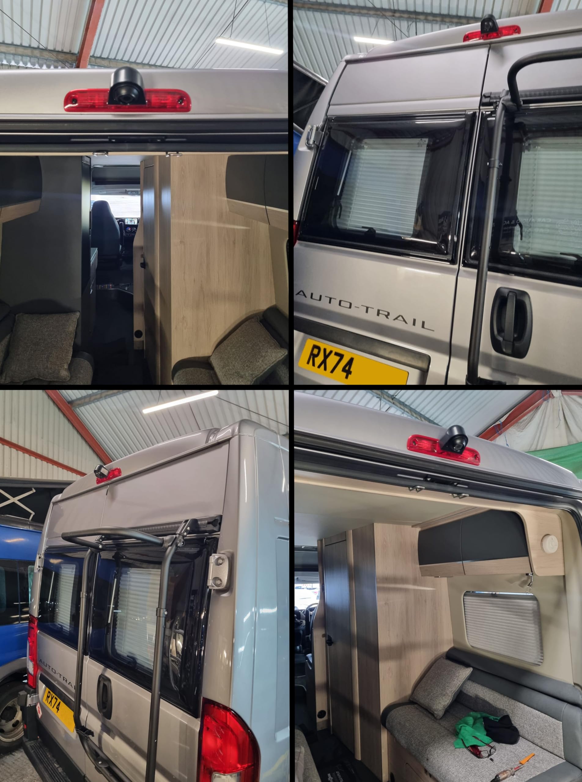 Dolphin Automotive Cámara de marcha atrás trasera para Fiat Ducato/Peugeot Boxer Van/Citroen Relay 2006-2023 (cámara con monitor de salpicadero de 7 pulgadas)